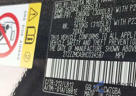 2017 Lexus Rx 350 z USA, uszkodzony, nr VIN 2T2ZZMCA9HC034587